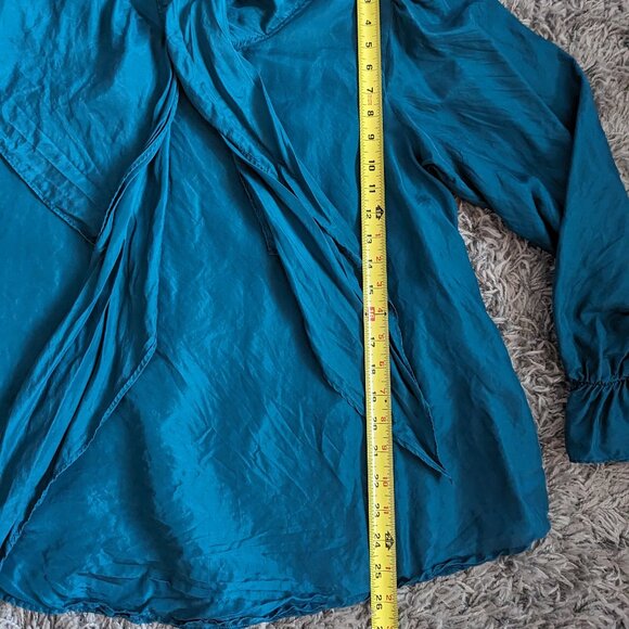 Vintage Sophisticates By Jonathan Martin Silk Blouse Front Tie - Picture 4 of 5